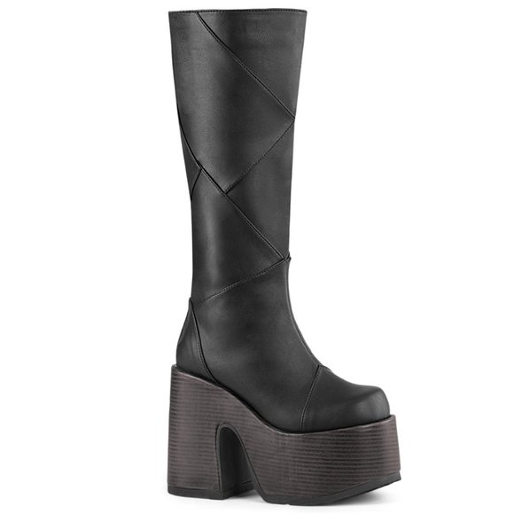 Demonia Shoes - Demonia Camel 280 Black Chunky Heel Platform Boots